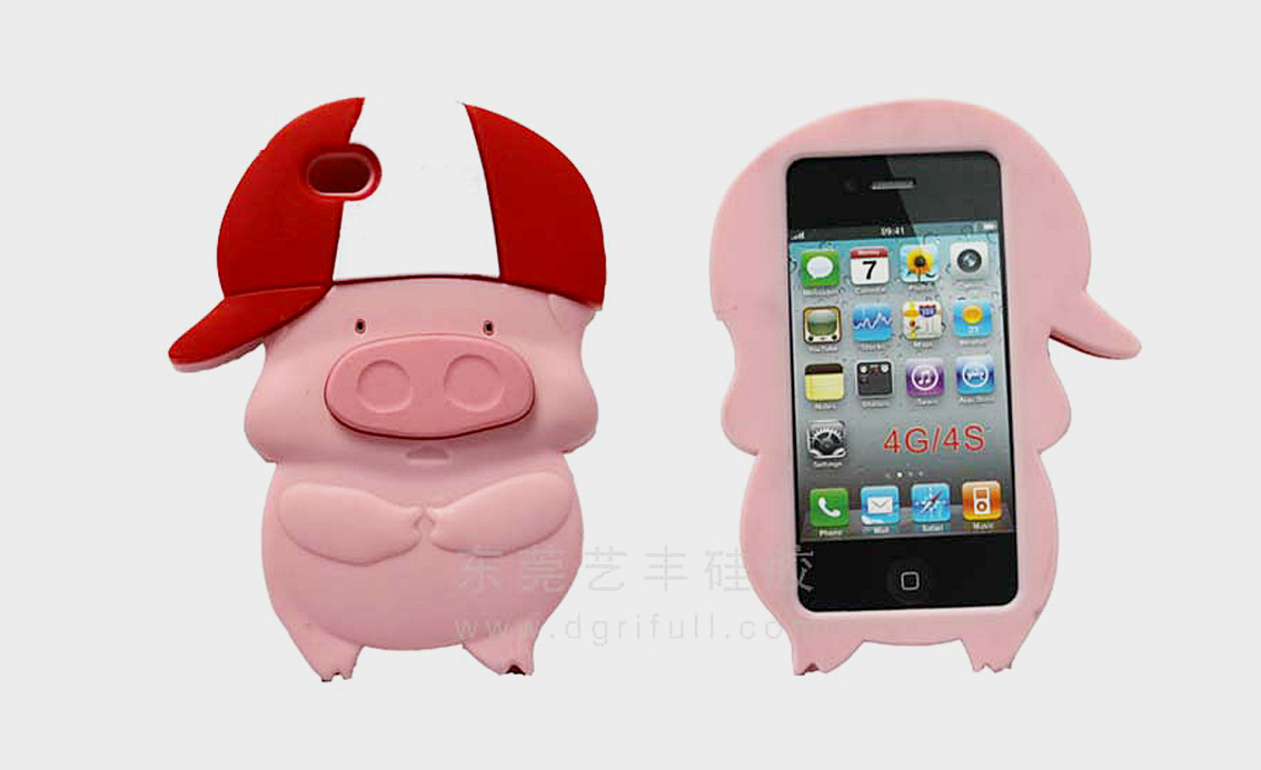 小猪硅胶手机套